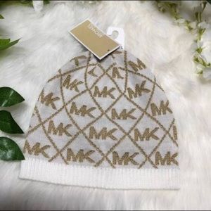 COPY - Michael Kors White and Gold Beanie